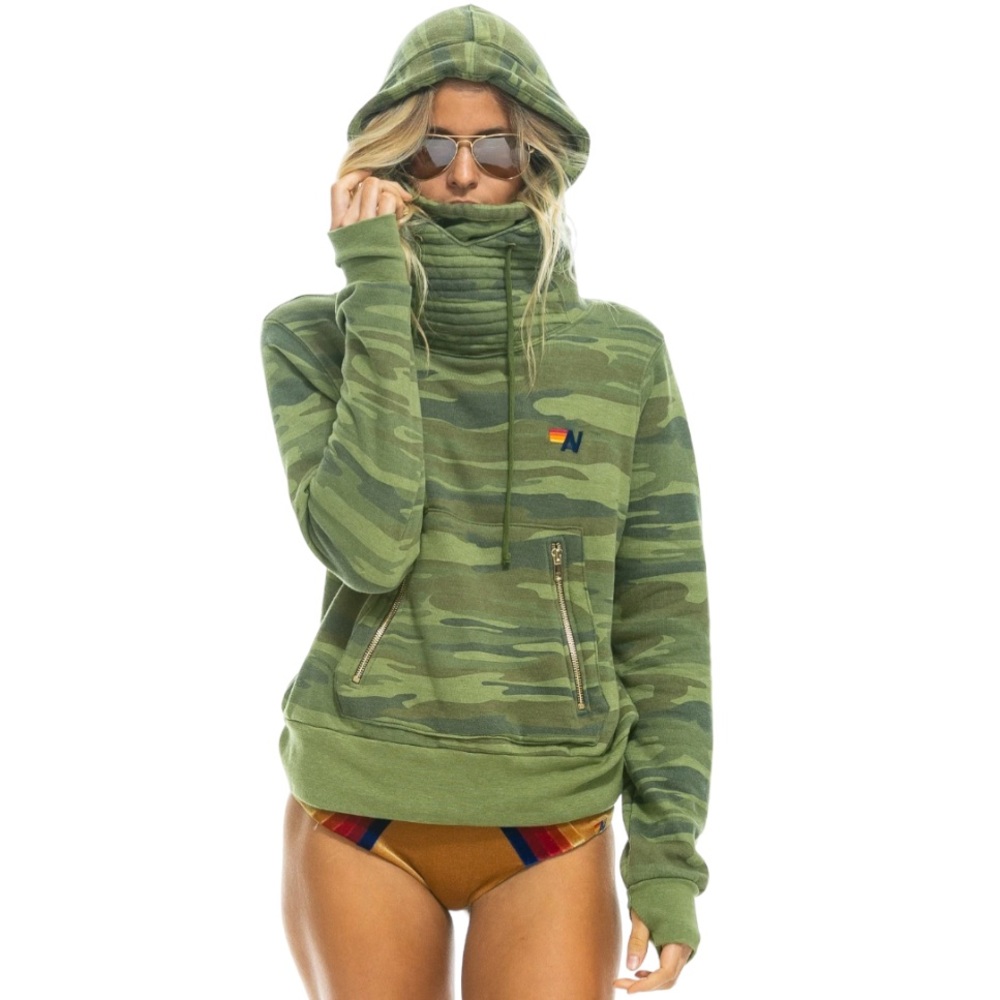 Aviator Nation Ninja Camo Pullover Hoodie Sweatshirt Size Medium